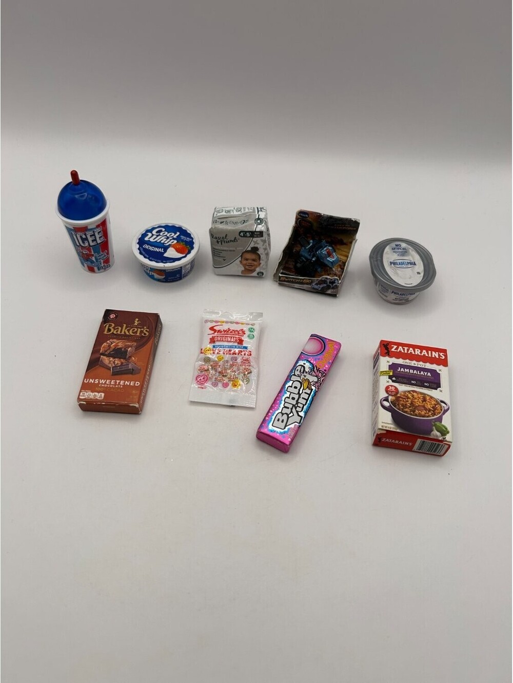 Zuru 5 Surprise Mini Brands Lot of 9 ICEE Cool Whip Bubble Yum Grocery Used